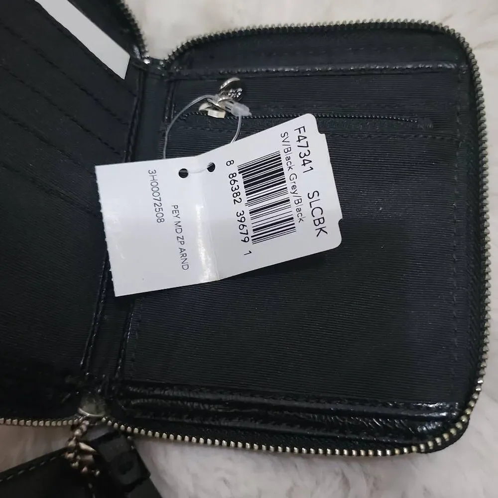 Coach Medium Corner Zip Wallet in Signature Canvas